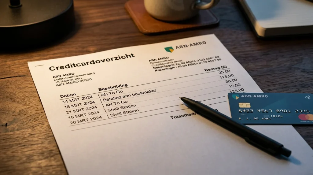 Overzicht van kosten bij creditcardstortingen bij bookmakers