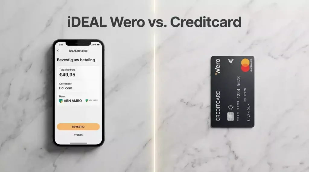 Vergelijking tussen iDEAL Wero en creditcard als betaalmethode bij Nederlandse bookmakers